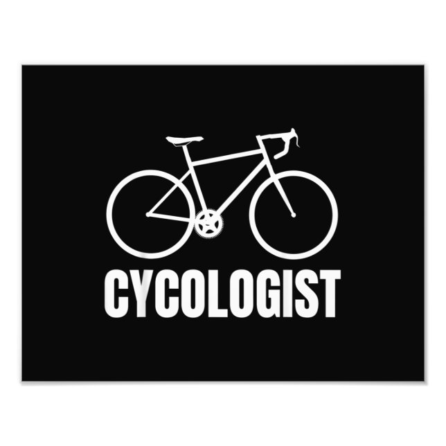 Cycolog Funny Bicycle Bike Gift Fototryck (Framsidan)