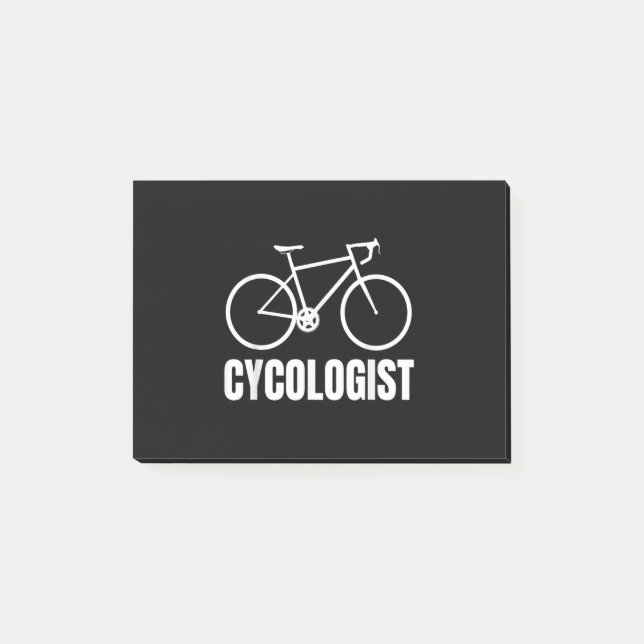 Cycolog Funny Bicycle Bike Gift Post-it Block (Framsida)