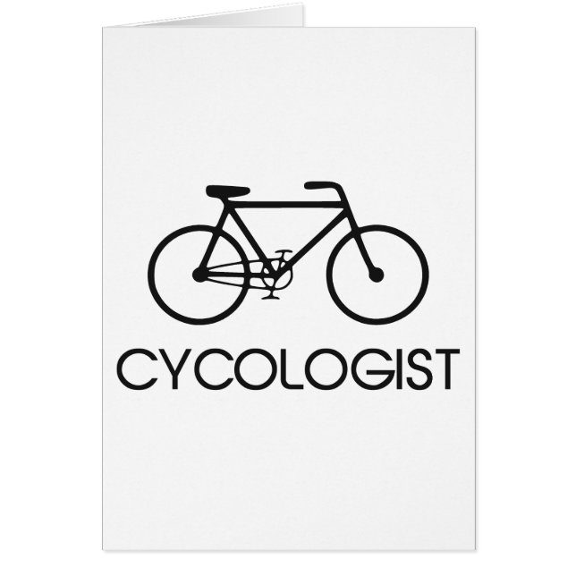 Cycologist att cykla cyklar hälsningskort (Framsidan)