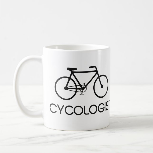 Cycologist att cykla cyklar kaffemugg (Vänster)
