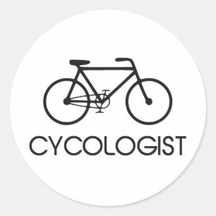 Cycologist att cykla cyklar runt klistermärke