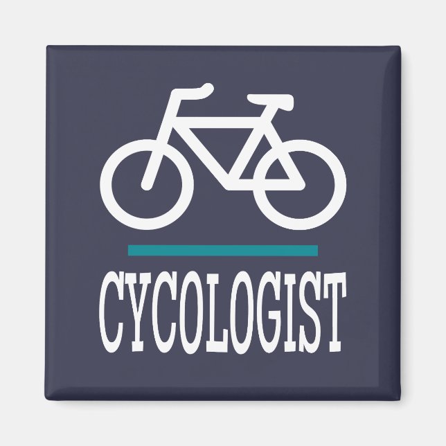 CYCOLOGIST Bike Biking Cycling Funny Novelty Magnet (Framsidan)