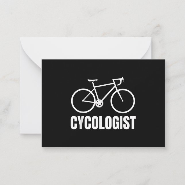 Cycologist Funny Bicycle Bike Gift Anteckningskort (Framsida)