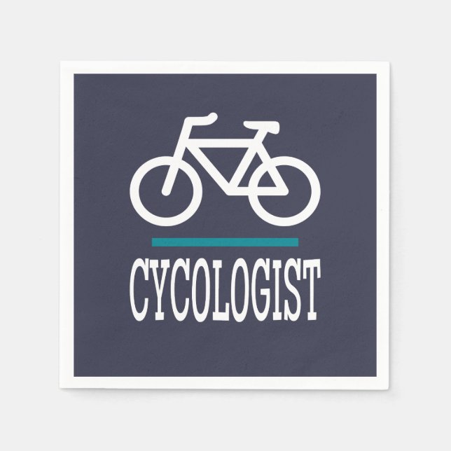 CYCOLOGIST Funny Cycling Bikes Kärlek Pappersservett (Framsidan)