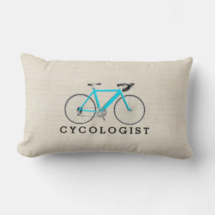 Cycologist Turkos Cykel På Beige Lumbarkudde