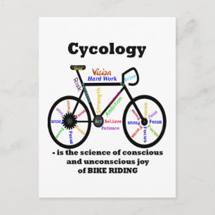 Cycology the Science of the Joy of Bike Riding Rol Vykort
