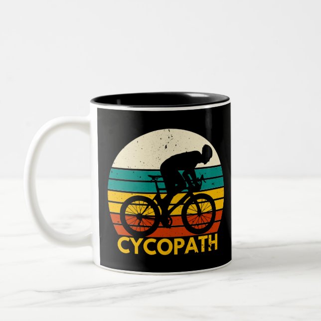 Cycopath /Cycling/Bicycle Två-Tonad Mugg (Vänster)