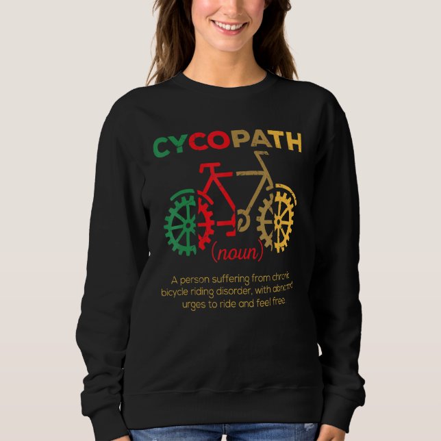 Cycopath Cycolog Cycolog Cycling Bicyclist Bicycle T Shirt (Framsida)
