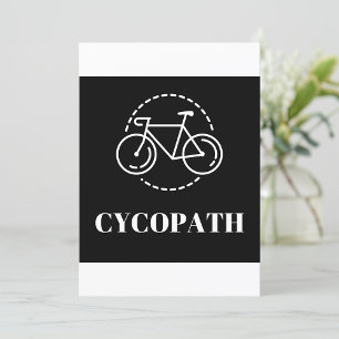 Cycopath Cykling Pun Minimalist Landsvägscykel Cyk Inbjudningar