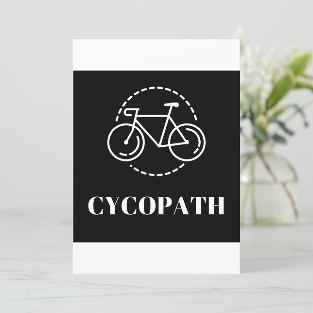 Cycopath Cykling Pun Minimalist Landsvägscykel Cyk Inbjudningar (Skapare uppladdad)