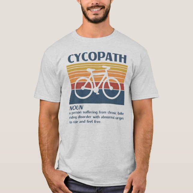 Cycopath Definition Retro Vintage Cycling T Shirt (Framsida)