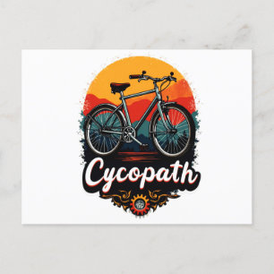 Cycopath: Energetic Bike and sunset Graphic Helg Vykort