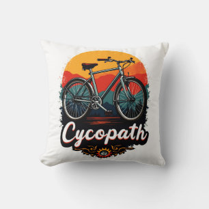 Cycopath: Energetic Bike and sunset Graphic Kudde