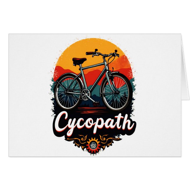 Cycopath: Energetic Bike and sunset Graphic OBS Kort (Framsidan Horizontal)