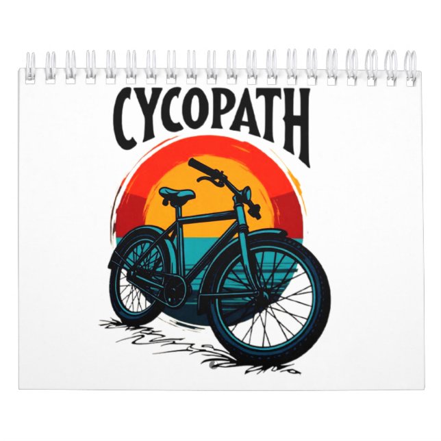Cycopath: Energetisk bike med solnedgång Grafik Te Kalender (Omslag)