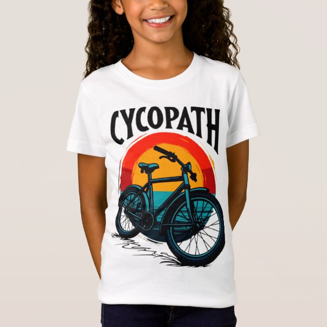 Cycopath: Energetisk bike med solnedgång Grafik Te T Shirt (Framsida)