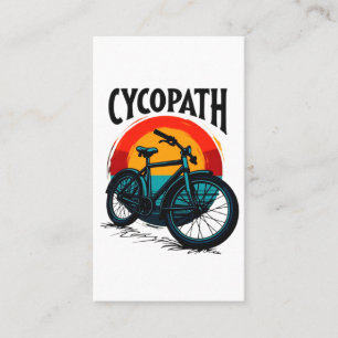 Cycopath: Energetisk bike med solnedgång Grafik Te Visitkort