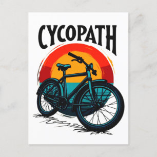 Cycopath: Energetisk bike med solnedgång Grafik Te Vykort