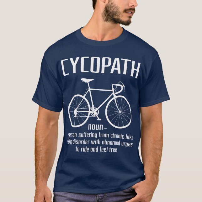 Cycopath-flyktig cykling för Biker T Shirt (Framsida)