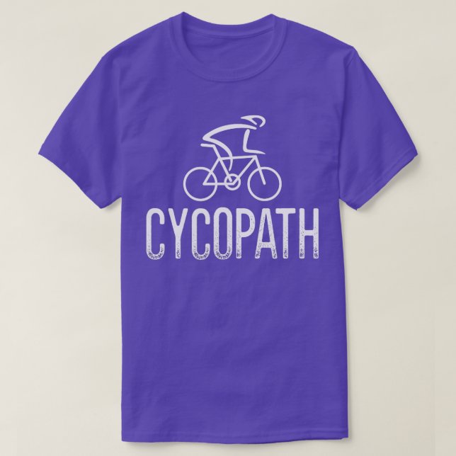 Cycopath Funny Bicycle Vintage Stil T Shirt (Design framsida)