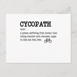 CYCOPATH Funny Cycling Bicycle Rider Cyclist Vykort