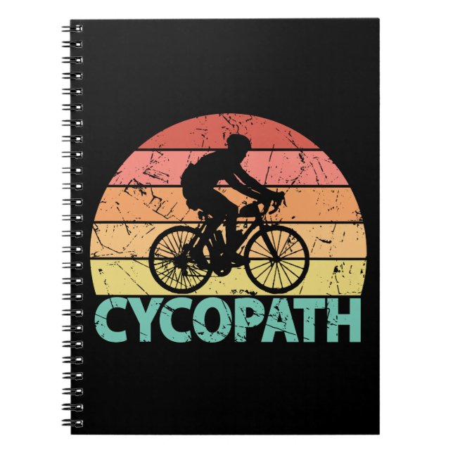 Cycopath Funny Cycling Cyclist Anteckningsbok (Framsidan)