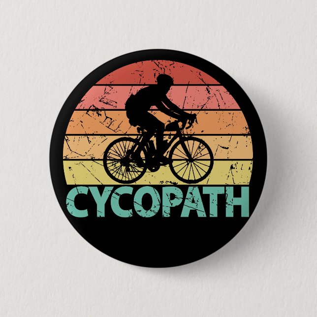 Cycopath Funny Cycling Cyclist Knapp (Framsida)