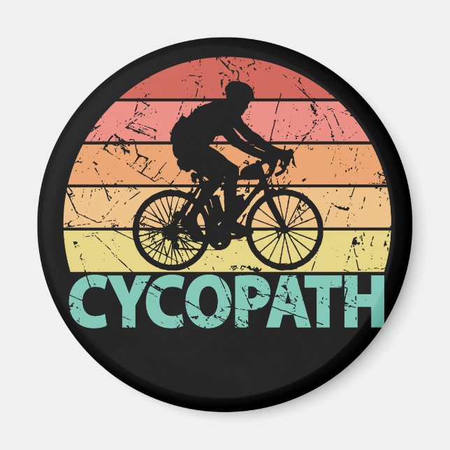 Cycopath Funny Cycling Cyclist Magnet (Framsidan)