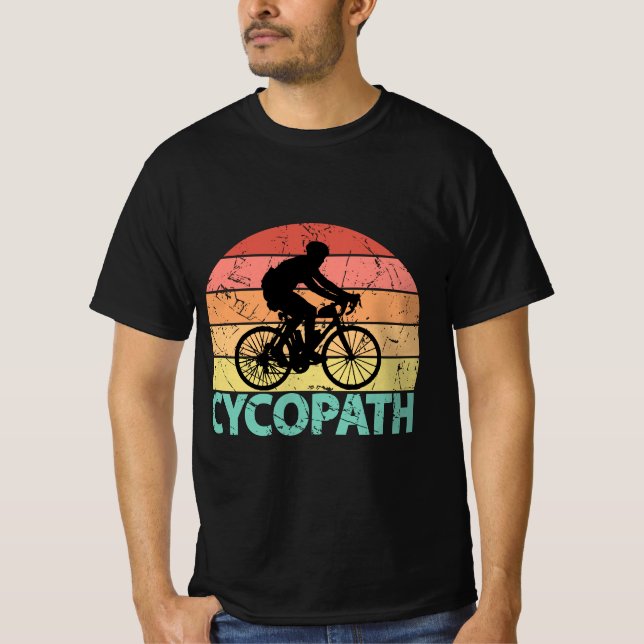 Cycopath Funny Cycling Cyclist T Shirt (Framsida)
