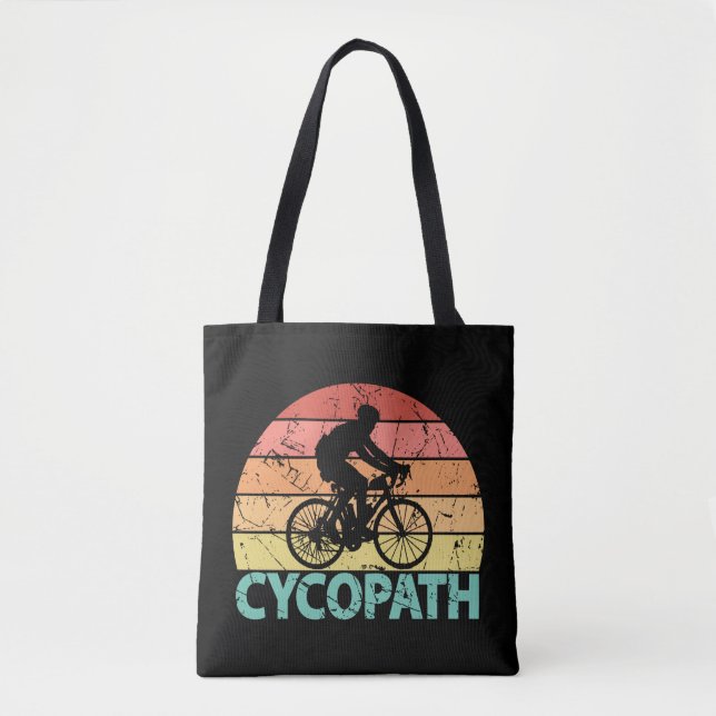 Cycopath Funny Cycling Cyclist Tygkasse (Framsida)