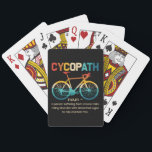 Cycopath Funny Cycling för cyklister och Biker Casinokort<br><div class="desc">"Cycopath"-samlingen erbjuder en humoristisk uppgång i kärlek för cykling, perfekt för cyklister och biker med en lekfull anda. Den här designen omfattar trillen och fixeringen att rida, blanda roligt och passion till ett djärvt påstående. Visa upp ditt cykliska pride och känslan av humor med den här ljusa designen, perfekt för...</div>