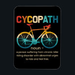 Cycopath Funny Cycling för cyklister och Biker Magnet<br><div class="desc">"Cycopath"-samlingen erbjuder en humoristisk uppgång i kärlek för cykling, perfekt för cyklister och biker med en lekfull anda. Den här designen omfattar trillen och fixeringen att rida, blanda roligt och passion till ett djärvt påstående. Visa upp ditt cykliska pride och känslan av humor med den här ljusa designen, perfekt för...</div>