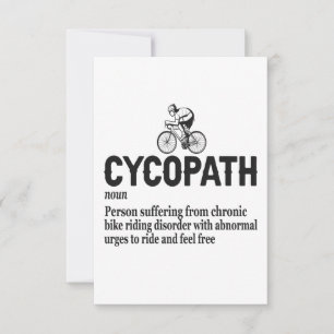 Cycopath Funny Cycling för cyklister och Biker Tack Kort