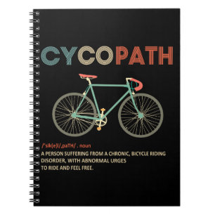 Cycopath Funny Cycling Gifs for Cyclists Bikers Anteckningsbok