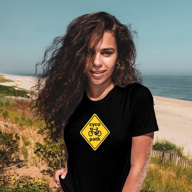Cycopath Funny Road Sign för Cycle Älskare T-Shirt (Skapare uppladdad)