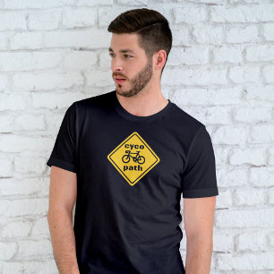 Cycopath Funny Road Sign för Cycle Älskare T-Shirt