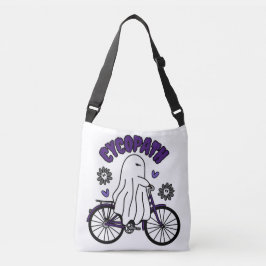 Cycopath Halloween Ghost på Lila Bicycle Axelväska