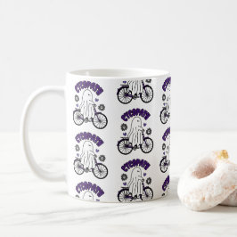 Cycopath Halloween Ghost på Lila Bicycle Kaffemugg