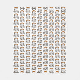 Cycopath Halloween Ghost på Orange Bicycle Fleecefilt