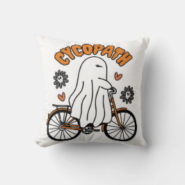 Cycopath Halloween Ghost på Orange Bicycle Kudde