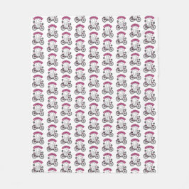 Cycopath Halloween Ghost på Rosa Bicycle Fleecefilt