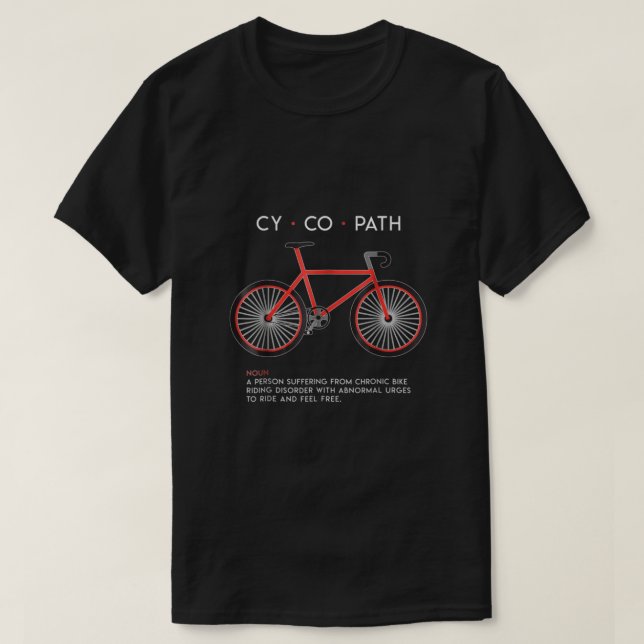 CYCOPATH - Lättare cykling och cycle Riders Bike T Shirt (Design framsida)