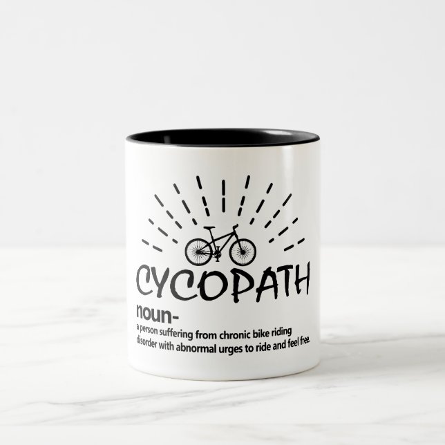 Cycopath Noun Bike Riding Mugg (Center)