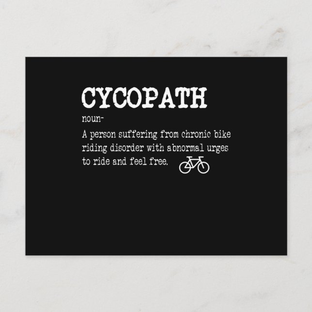 CYCOPATH Rolig Cykel Cyklist Vykort (Framsida)