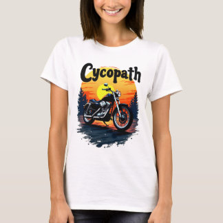 Cycopath Underbarare Biker Tee med solnedgång graf