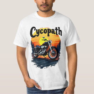 Cycopath Underbarare Biker Tee med solnedgång graf
