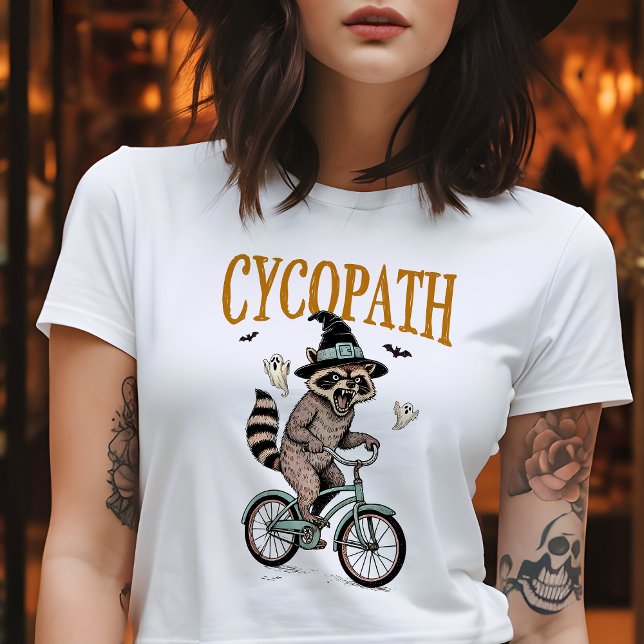 Cycopath Vintage Raccoon Halloween T Shirt (Skapare uppladdad)