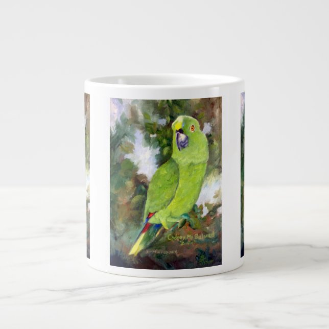 Cydney Gult Naped Parrot Jumbo Mugg (Framsidan)