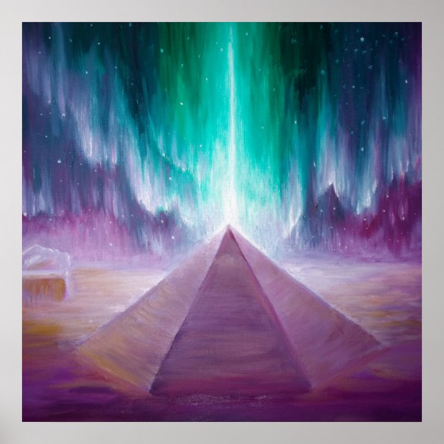 Cydonia-pyramidens aurora och energi poster (Framsidan)