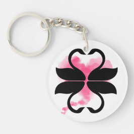 Cygnes amour Porte-clés en acrylique